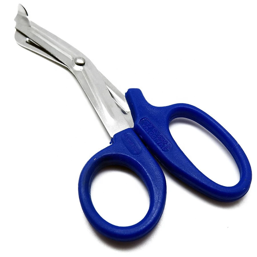 EMT Utility Blue Scissors 5.5&quot; Medical Paramedic Shears First Aid Nurse Instruments Paper Scissor Easy &amp; Quick Bandage Scissors
