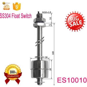 ES10010  SS304  Stainless Steel level float switch M10* 100mm