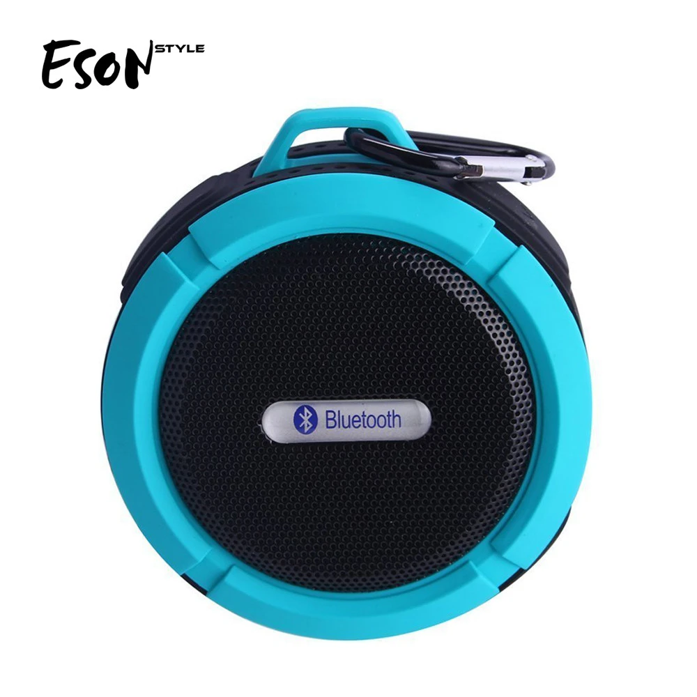 Eson Style Portable Bluetooth Speakers Wireless IPX4 Waterproof Shower player Stereo Bass with carabiner Outdoor Travel wireless