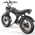 Import EU Stock Nino C93 Electric Bike 48V 20AH 750w Motor Power Ebike 50KM/H Max Speed 20inch 4.0 Fat Tire Electric Bicycle 150KG Load from China