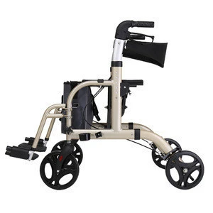 Euro Style Outdoor Telescopic Rolling Compact Folding Old people Rollator Walker -CE FDA approved