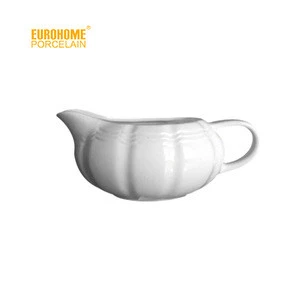 Eurohome wholesale hotel restaurant white ceramic porcelain 300ml sauce boat