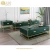 Import European Modern Design Brushed Gold Metal Rectangular Green Faux Leather TV Stand from China