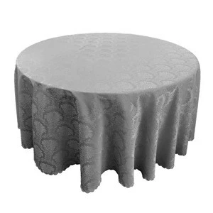 Event hall decorate cheap silver grey damask table cloth