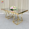 Event Party Supplies Metal Bridal And Groom Dining  Table Banquet Stainless steel Wedding Dining Table