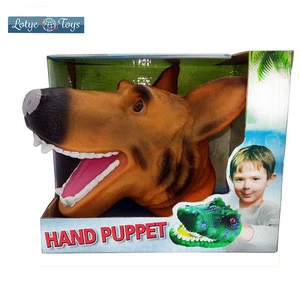 Export animal set soft rubber dinosaur hand puppet for sales