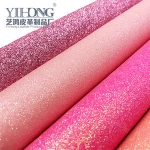 (FA-56) Fine Powder Glitter Fabric TC Backing 0.5 mm Non-Woven PU Leather For Bags Shoes Hair Bow Decorative Materials