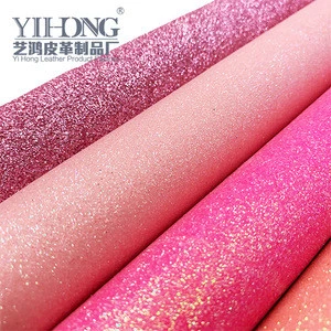 (FA-56) Fine Powder Glitter Fabric TC Backing 0.5 mm Non-Woven PU Leather For Bags Shoes Hair Bow Decorative Materials