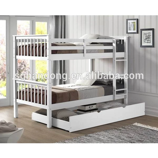 factory cheap price 3-tier wooden kids bunk bed