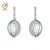 Import Factory custom cubic zirconia earrings latest jewerly necklace set 925 silver women from China