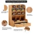 Import Factory Custom Wooden Desk Organizer, Multi-Functional DIY Pen Holder Box, Desktop Stationary from China