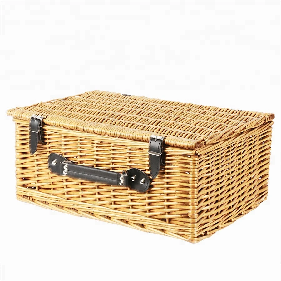 Factory Direct  Handicraft Gift Basket Empty Storage Wicker Picnic Basket