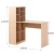 Import Factory Direct Sale Nature Solid Wooden MDF Storage Bookcase Multifunction Shelf With Computer Table Living Room Furniture from China