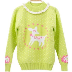 Factory OEM hand knit wool sweater design for baby cotton children s sweaters design