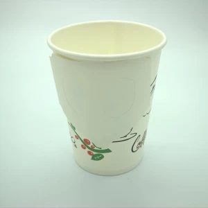 Factory price cheap PE-coated food-grade disposable coffee paper cup with handle 7oz 8oz
