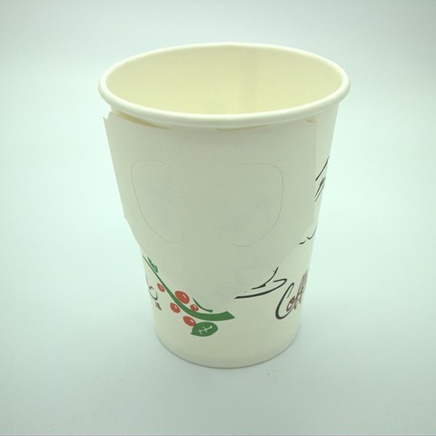 Factory price cheap PE-coated food-grade disposable coffee paper cup with handle 7oz 8oz
