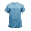 Factory Price Custom Blue Hospital Medical Staff Nurse Uniform Dress Set