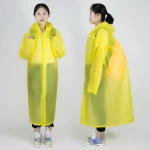 Factory promotion Transparent Eco Friendly Waterproof EVA Raincoats Long Male Female Multi Color Reusable Adult Raincoat