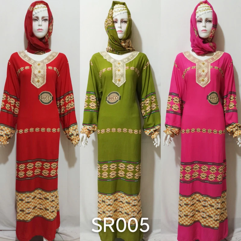 Factory xxxl  print african dress long islamic clothing for woman