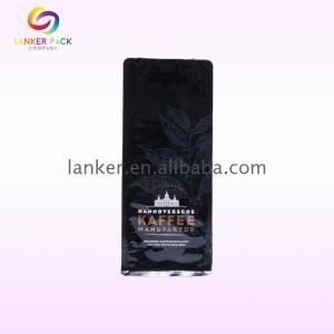 FAD Approved 250g 500g 1kg 2 kg box bottom coffee pouch with valve matte gusset side bag