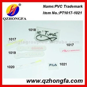 Fashion famous Soft PVC Trademark with logos