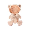 Fashion jewelry rose gold plated colorful rhinestone cute bear shaped korean brooches