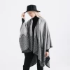 Fashion winter herringbone scarf women large female stylish thick cashmere shawl