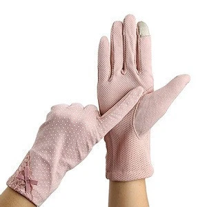 Fashion Women&#39;s Outdoor Cotton Driving Gloves Summer UV-Protection anti Ultraviolet Safety Anti-skid Gloves