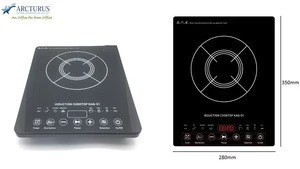 Fast Heating Electric Induction Cooker 2000 watt with Touch Sensor Control (Black)