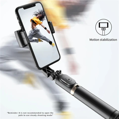 Fast Shipping Gimbal Stabilizer Selfie Stick Portable Foldable Wireless Tripod Handheld With BT Shutter Monopod For IOS Android