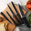 Five high quality kitchen knives with hollow handle for stainless steel horseshoe