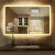 Import Fogless back lighted bath led mirror smart led bathroom mirror with back board from China