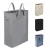 Foldable gray canvas Laundry Hamper hand-held with support rod dirty clothes basket clothes storage organizer