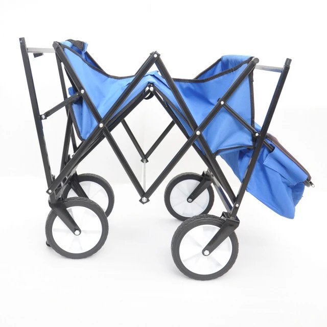 Folding Wagon Garden Beach Cart Heavy Duty Collapsible trolley 150LB with ceiling and post bag USA in stock free shipping
