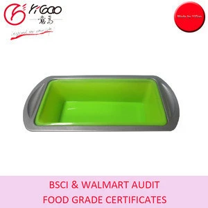 Food Grade Silicone Baking Pans with Nonstick Metal Rim in BSCI audit