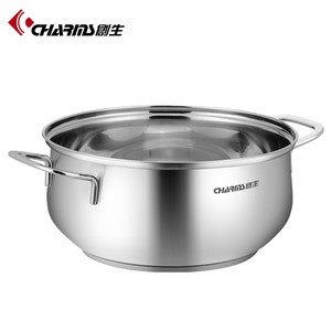 Food Grade Stainless Steel 304 Capsule Bottom Cookware/ Stainless Steel Casserole 18cm/20cm/22cm/24cm