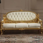 Foshan China High Quality Home Furniture Living Room Furniture Sets Luxurious wooden sofa set