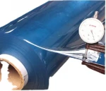 Foshan rich field light blue color transparent soft pvc film roll Plastic Film