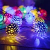 Free Shipping LED Solar String Light Moroccan Balls 15ft Fairy Light Lantern Lamp Christmas Tree Strand Lighting for Garden