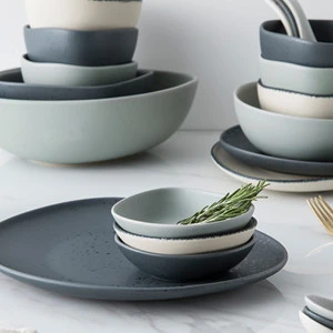 Free shipping Low moq  dinnerware Irregular plate set dinnerware set for home/hotel Ceramic Plate set Plate