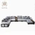Import Furniture Factory Provided Living Room Sofas/Fabric Sofa Bed Flannelette sectional Sofa 6 pieces set living room from China