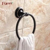 Fyeer Black Series Bathroom Accessory Solid Brass Towel Ring