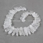 G0707 Clear quartz gemstone aura titanium druzy quartz crystal point loose beads angel jewelry strand