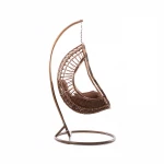 Garden Furniture Rattan Patio Swings Hanging Egg Chair with Single Seat
