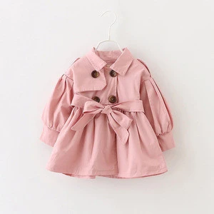 Girls Trench Spring 2018 Clothing Kids Clothes Fashion Coats Baby Jacket Outwear Paint Children Coat