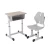 Import Good Quality School Furniture PP Injection single adjustable school classroom student desk and chair from China