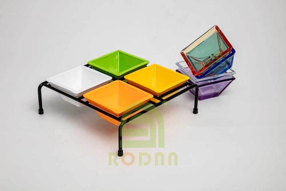 Guangzhou Lide Snack Tray Set with Iron Stand