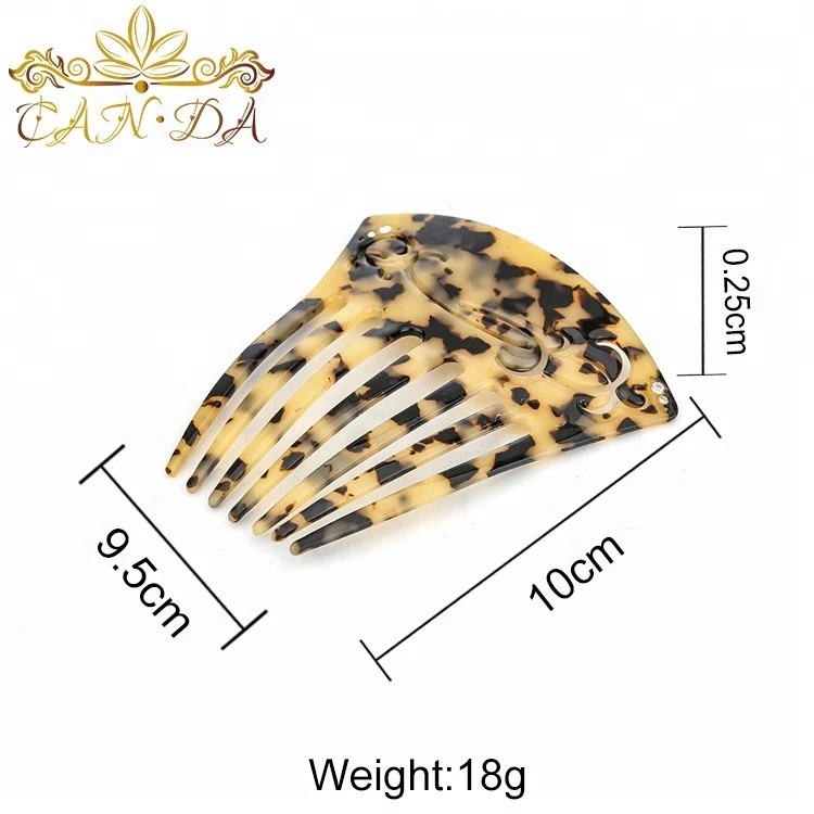 Hair accessories auspicious pattern classical style elegance women fancy cheap hair cellulose acetate combs
