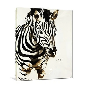 Hand Painted Large Picture Abstract Zebra Oil Painting on Canvas
