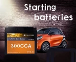 high discharge rate starting  battery 12V Ah 7AH 12AH 13.5AH 90cca 180cca 300CCA 380CCA 400CCA powersports motorcycle battery